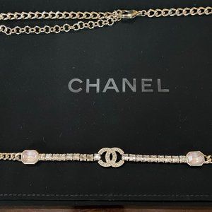 ❌SOLD❌ CHANEL Fall-Winter 2022/23 Pre-Collection Metal Diamantés Rhinestone Belt